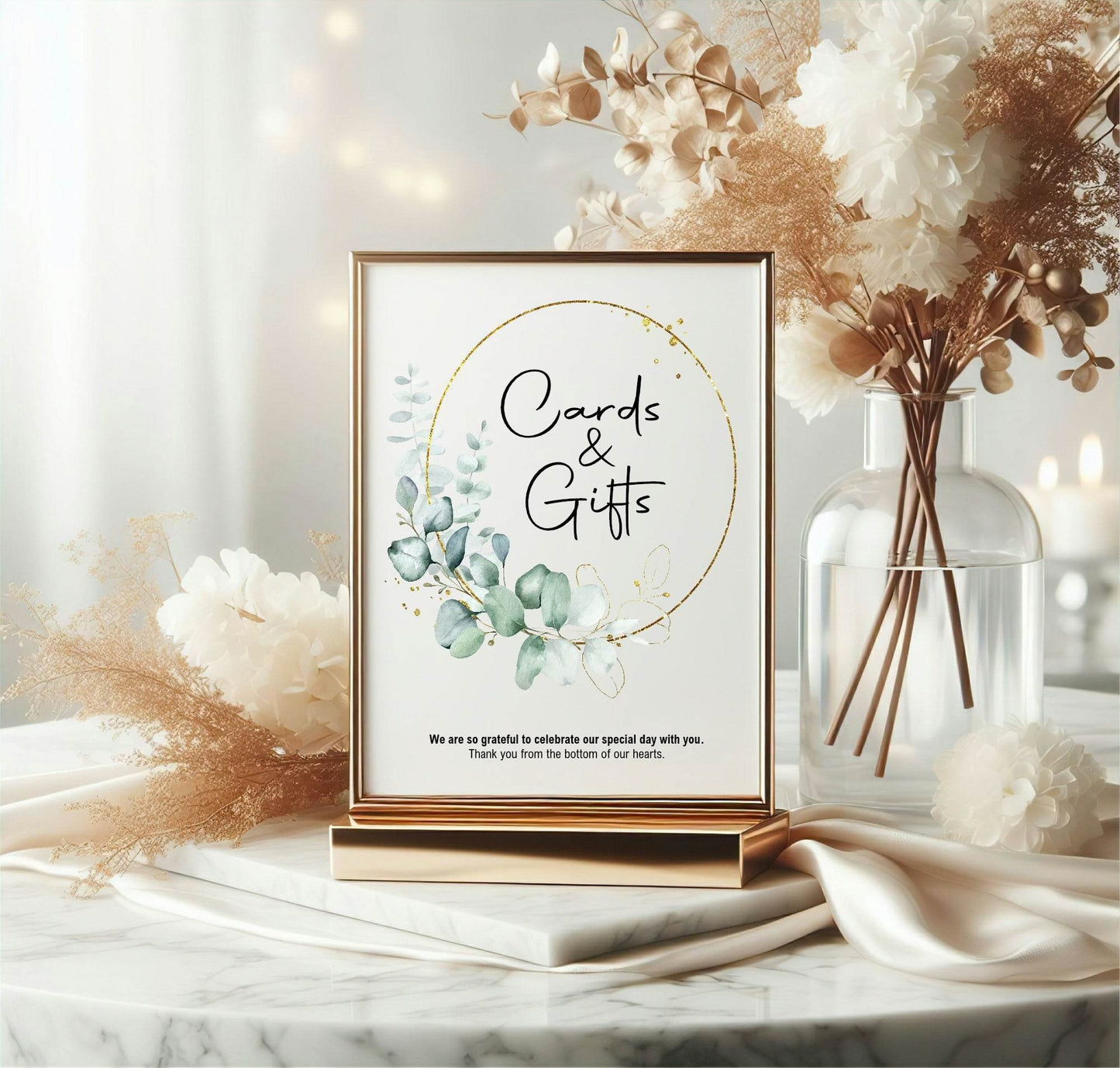Eucalyptus Cards & Gifts Wedding Party Sign