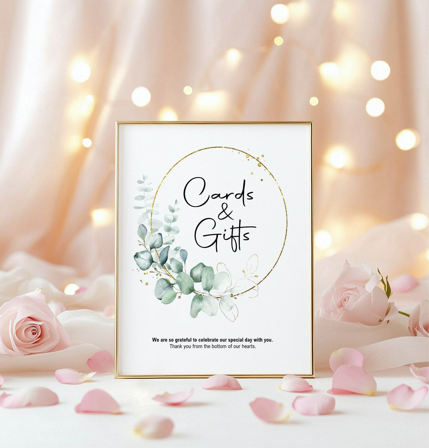 Eucalyptus Cards & Gifts Wedding Party Sign