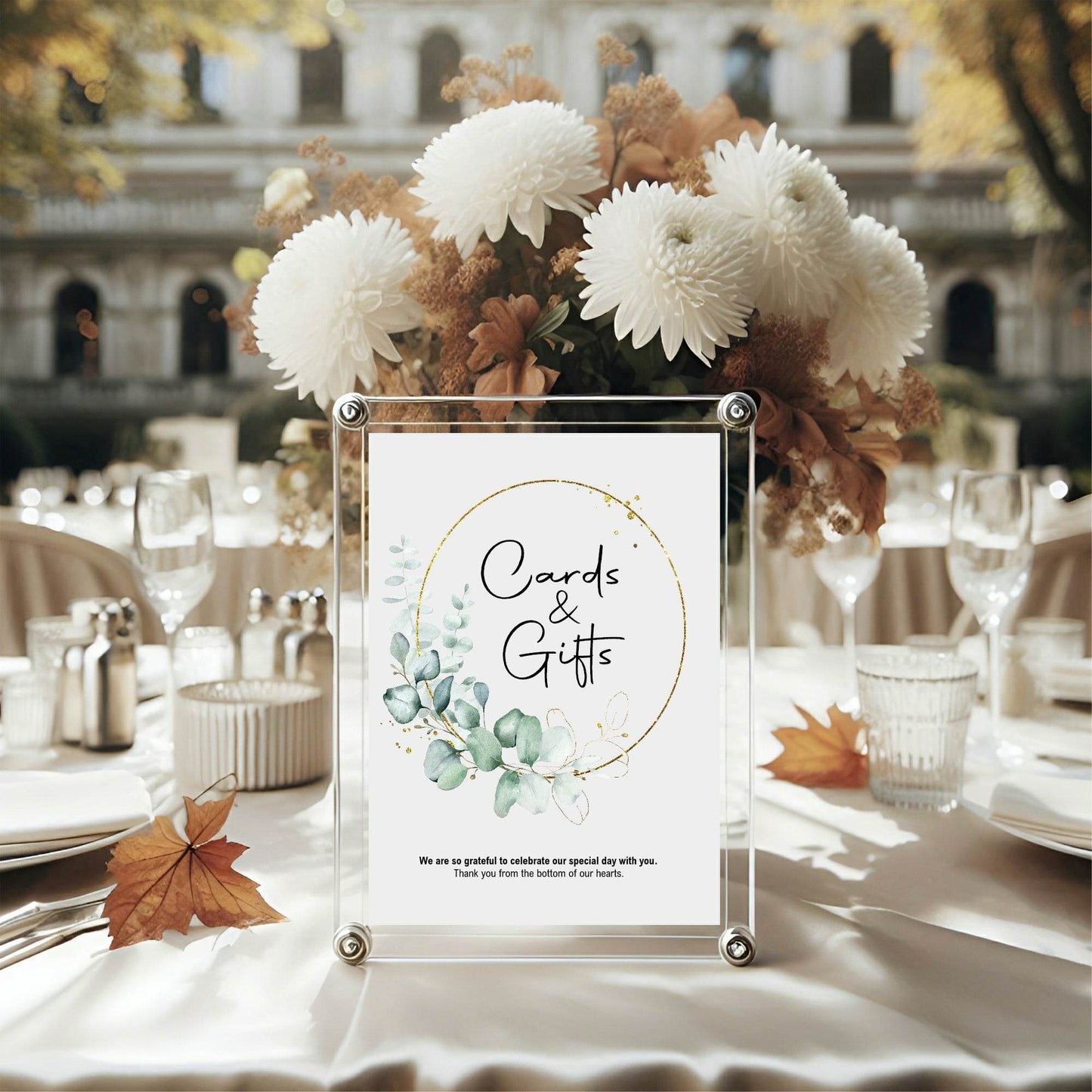 Eucalyptus Cards & Gifts Wedding Party Sign