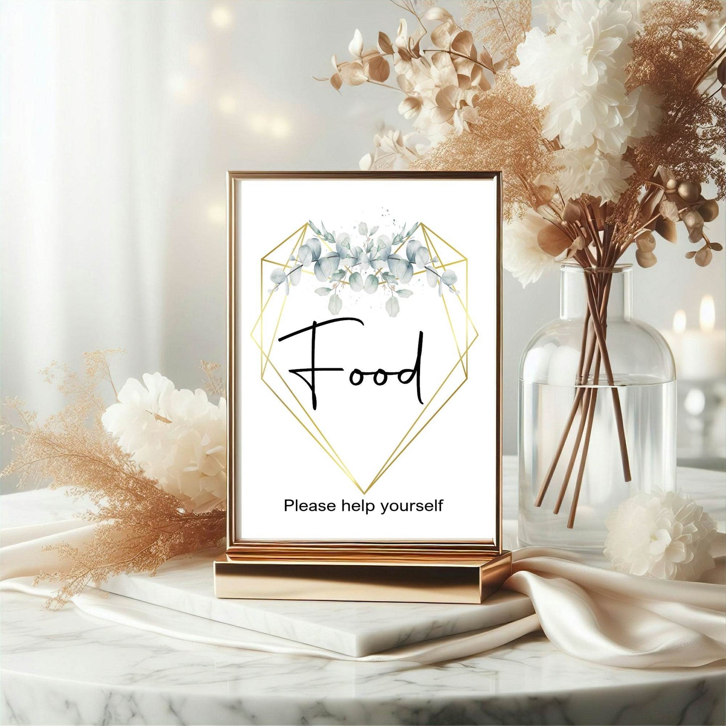 Eucalyptus Food Baby Shower Party Sign