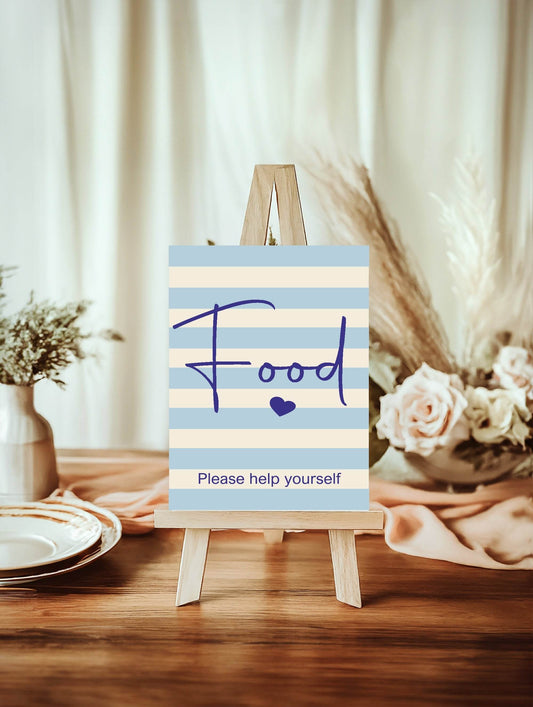 Nautical Food Baby Shower Party Sign