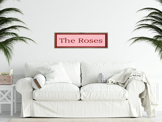 Personalised Family Name Print | 16"x5" Sign