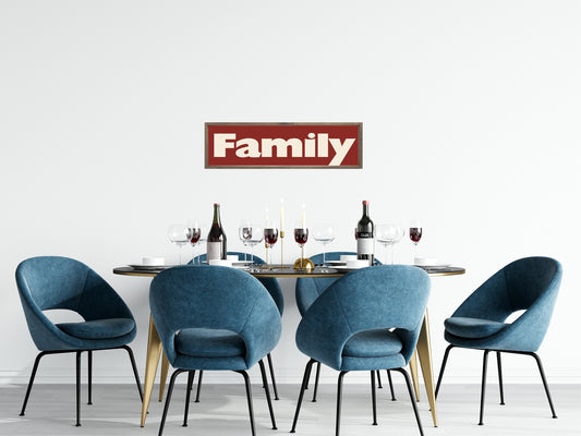 Family Print | Panoramic Sign | 16"x5"