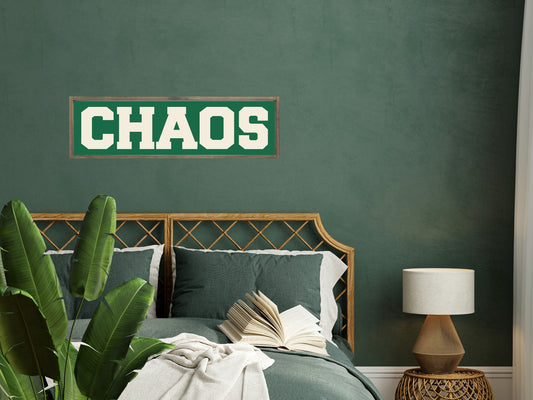 Chaos Print | Panoramic Sign | 16"x5"