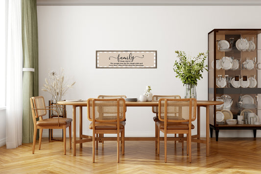 Family Definition Print | Panoramic Sign | 16"x5"