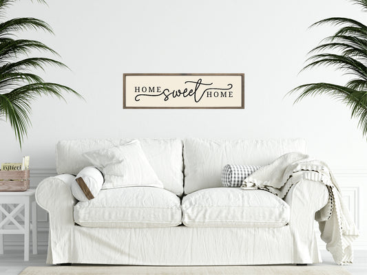 Home Sweet Home Print | Panoramic Sign | 16"x5"
