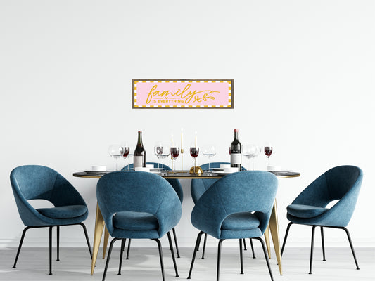 Family Is Everything Print | Panoramic Sign | 16"x5"