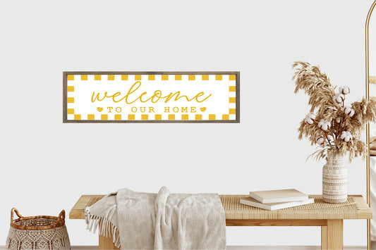 Welcome To Our Home Print | Panoramic Sign | 16"x5"