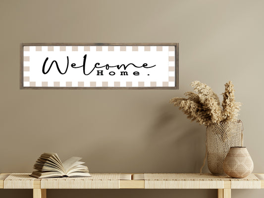 Welcome Home Print | Panoramic Sign | 16"x5"