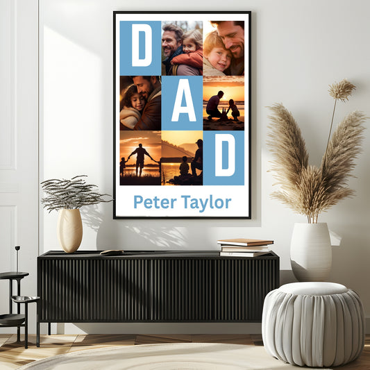 Personalised DAD Collage Photo Print