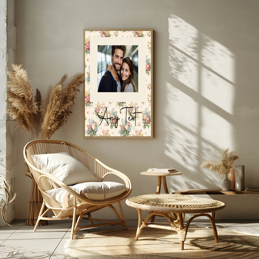 Personalised Floral Photo Print