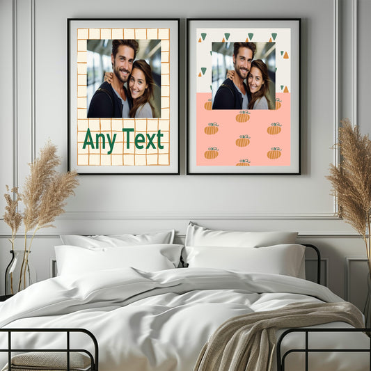 Personalised Autumnal Pumpkin Photo Print