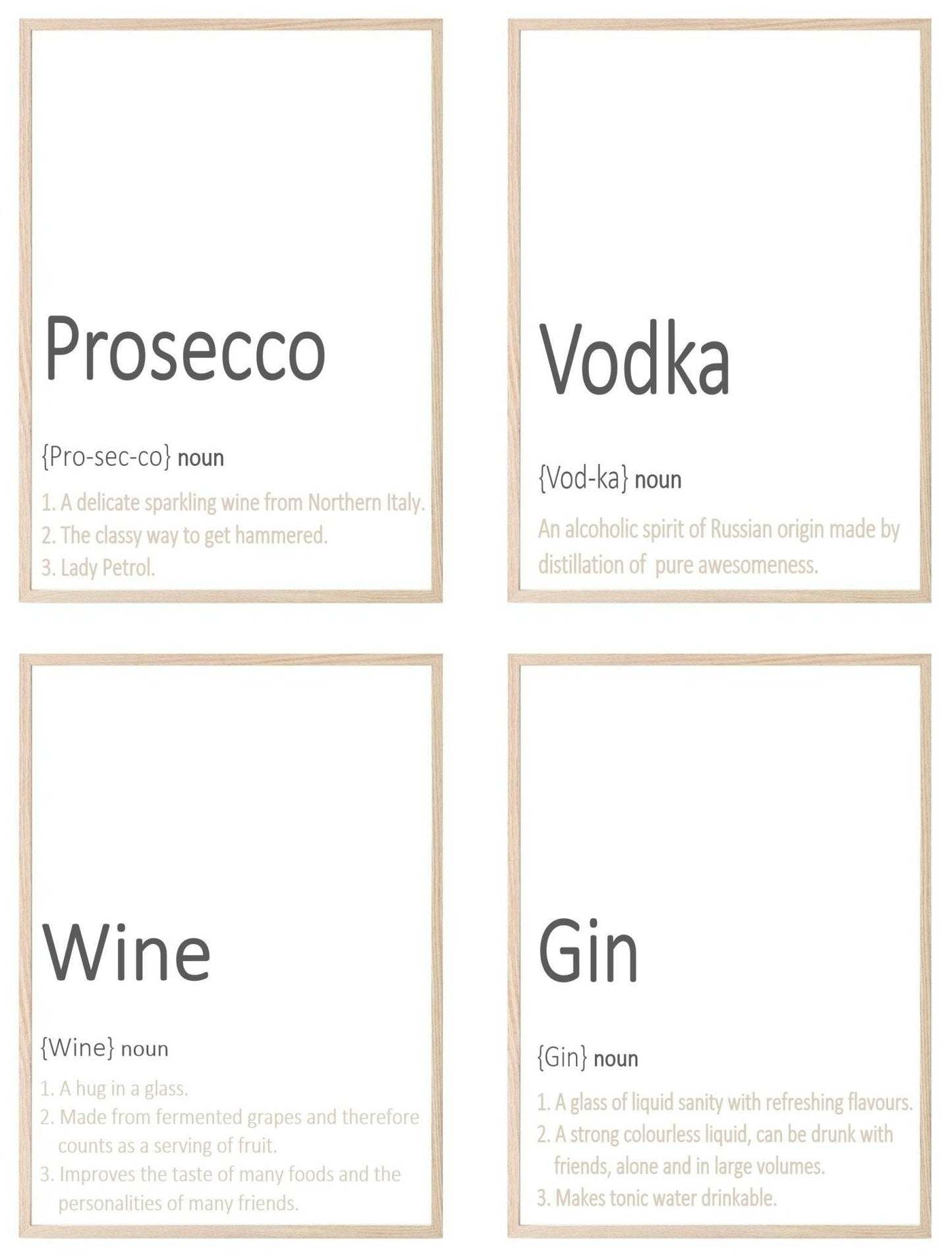 Prosecco Definition Print | Fun Wall Art