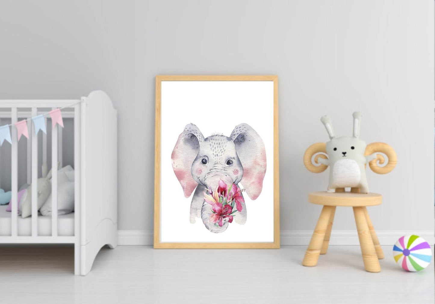 Collection Of Emmie The Elephant Prints | Kids Animal Wall Art