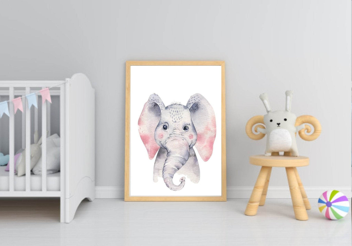 Collection Of Emmie The Elephant Prints | Kids Animal Wall Art