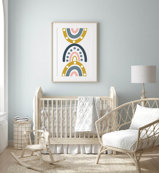 Girls Modern Rainbow Magic Prints | Collection Of Nursery and Playroom Wall Art