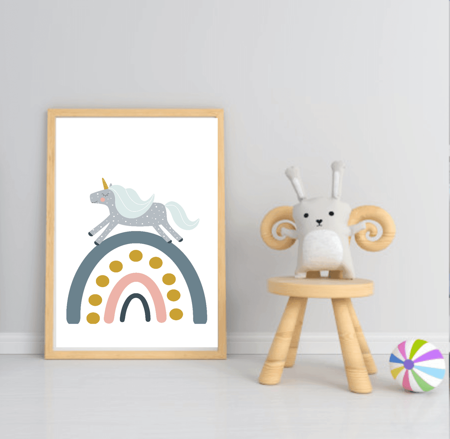 Girls Modern Rainbow Magic Prints | Collection Of Nursery and Playroom Wall Art