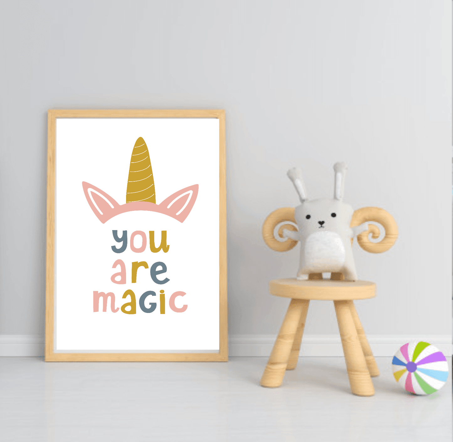 Girls Modern Rainbow Magic Prints | Collection Of Nursery and Playroom Wall Art