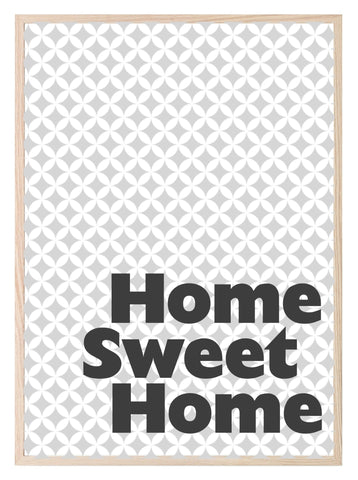 Home Sweet Home Print | Monochrome House Wall Art