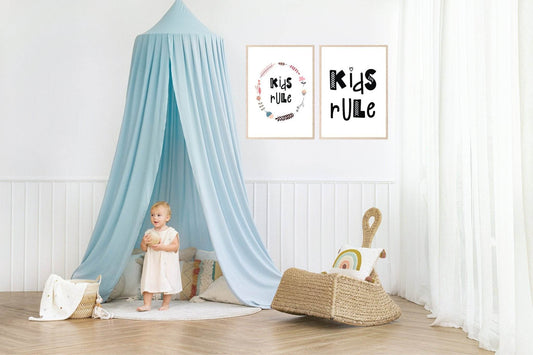 Kids Rule Print | Scandinavian Inspired Wall Art