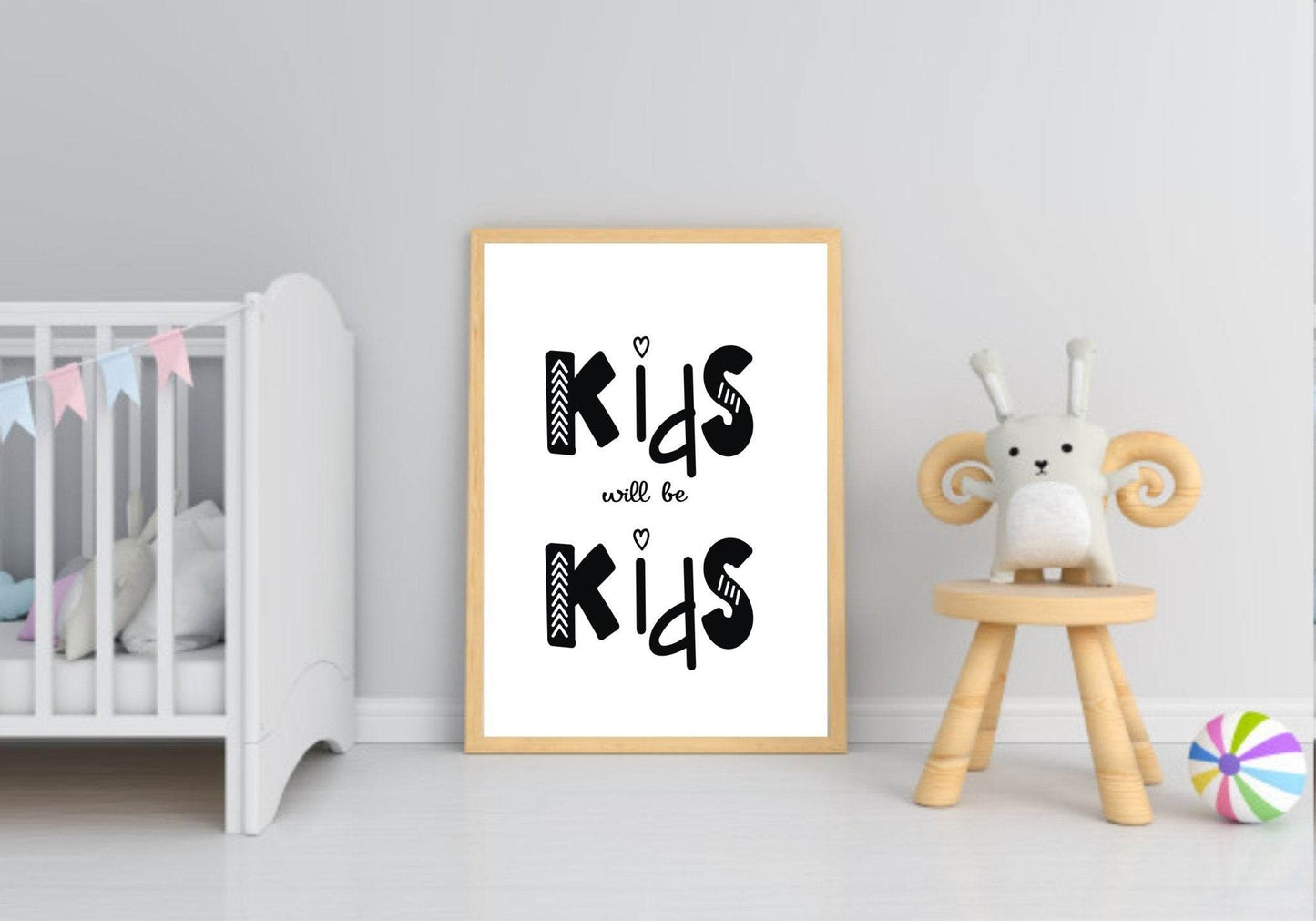 Kids Will Be Kids Print | Scandinavian Inspired Wall Art