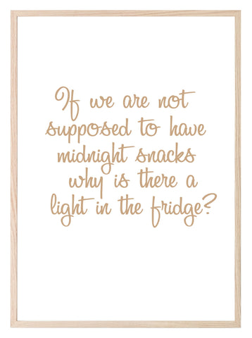 Midnight Snack Print | Funny Diet Wall Art | Customisable