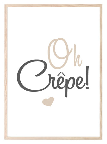 Oh Crepe! Print | Fun Kitchen Wall Art | Customisable