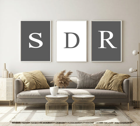 Personalised Brights Initial And Colour Print | Wall Art Decor