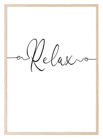 Relax Print | Bathroom, Bedroom or Salon Wall Art