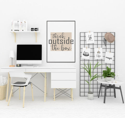Think Outside The Box Print | Inspirational Office Wall Art - Larosier Prints