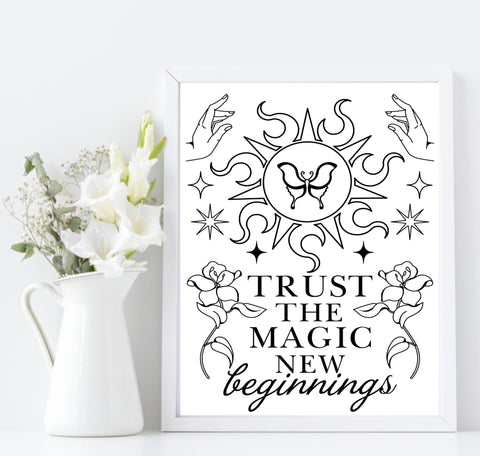 Trust the magic wall art print - Larosier Prints
