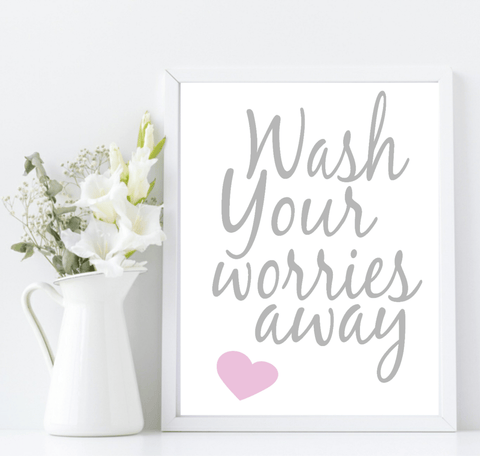 Wash your worries away wall art print - Larosier Prints