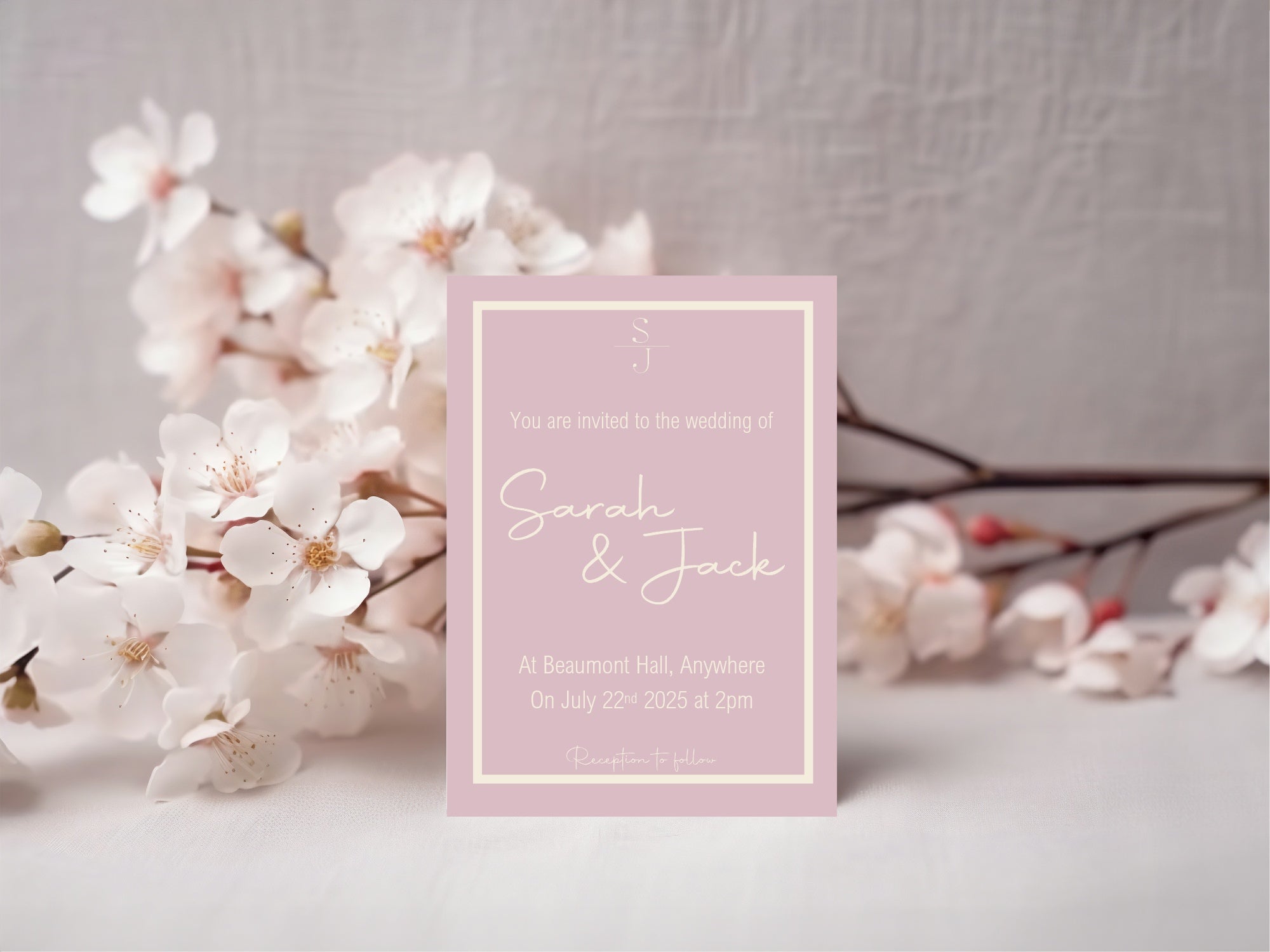 Romantic Dusky Pink Wedding Inspiration - Larosier Prints