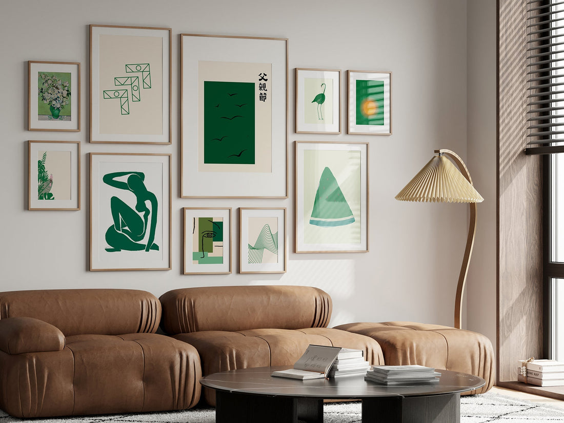 How to Build a Gallery Wall Around One Statement Colour - Larosier Prints
