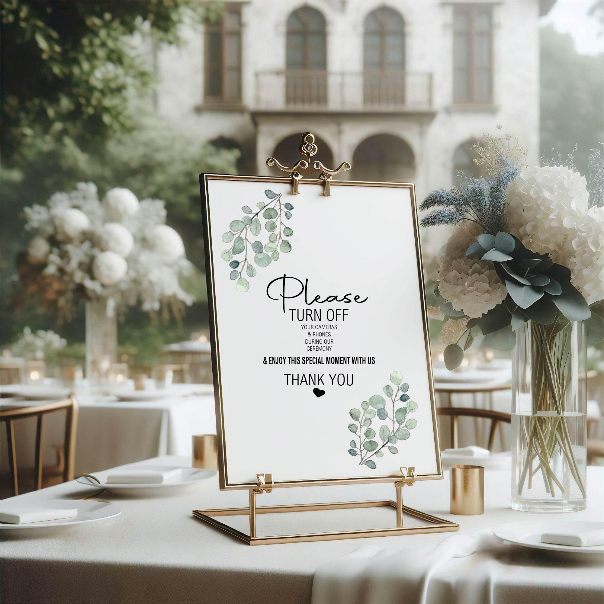 Unplugged Ceremony Signs | Wedding Signs & Stationery - Larosier Prints