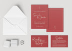 Rosewood Wedding Invitation Suite - Larosier Prints