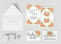 Pink Rose Wedding Invitation Suite - Larosier Prints