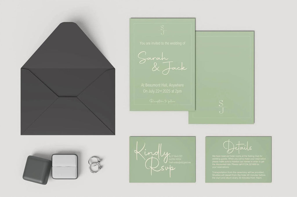 Willow Wedding Invitation Suite - Larosier Prints