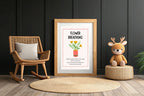 Flower Breathing Poster | Calm Breathing Companion Wall Art - Larosier Prints
