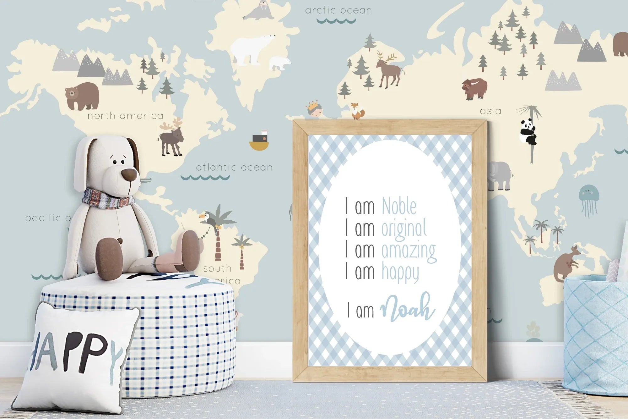 Blue Paid Acrostic Poem - Larosier Prints