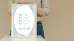 Blue Stripe Acrostic Poem - Larosier Prints