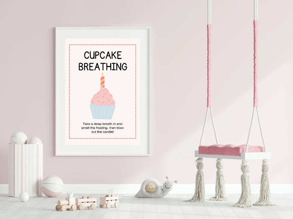 Cupcake Breathing Poster | Calm Breathing Companion Wall Art - Larosier Prints