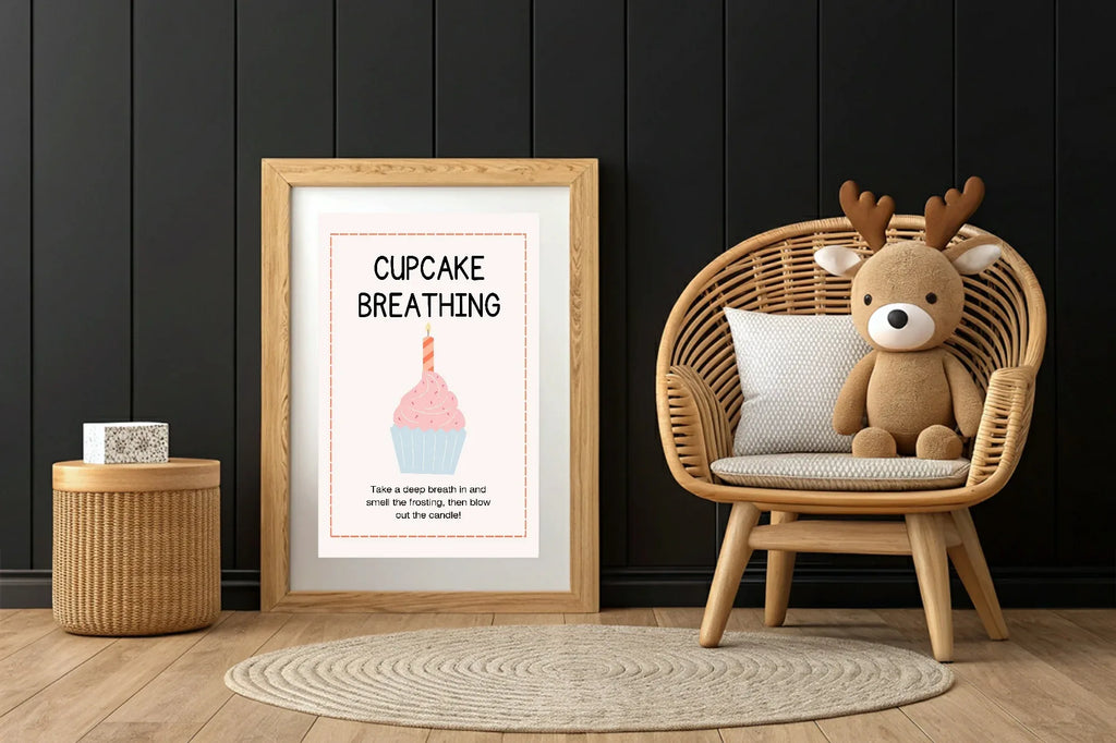 Cupcake Breathing Poster | Calm Breathing Companion Wall Art - Larosier Prints