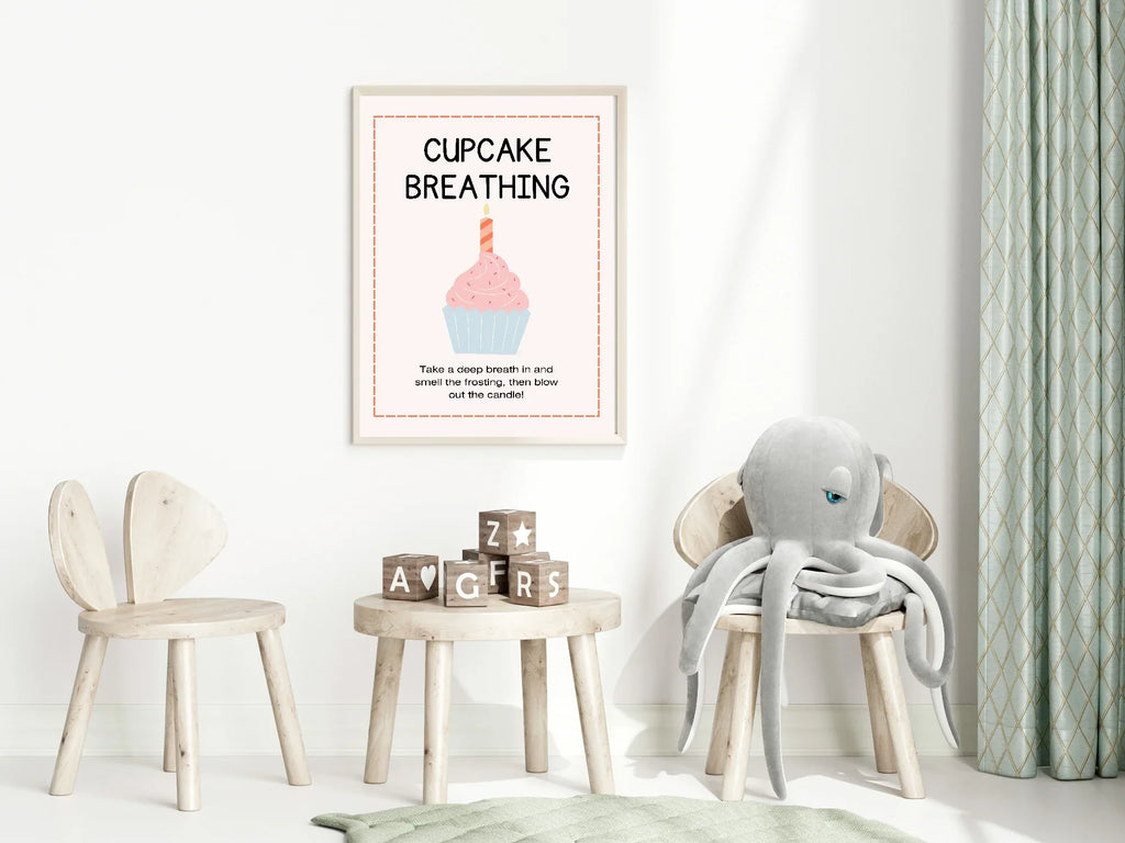 Cupcake Breathing Poster | Calm Breathing Companion Wall Art - Larosier Prints
