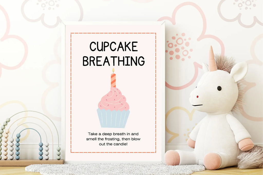 Cupcake Breathing Poster | Calm Breathing Companion Wall Art - Larosier Prints