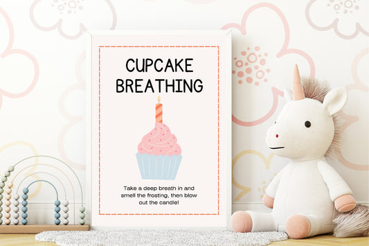 Cupcake Breathing Poster | Calm Breathing Companion Wall Art