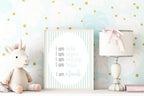 Mint Green Stripe Acrostic Poem - Larosier Prints