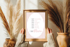Pink Stripe Acrostic Poem - Larosier Prints