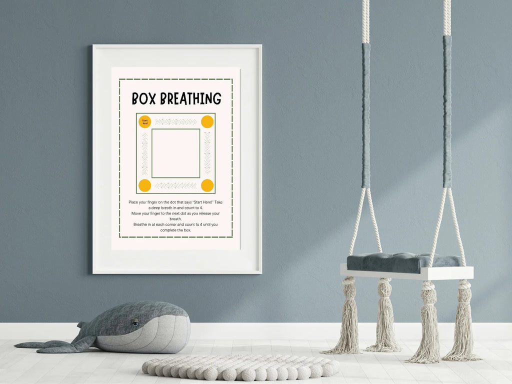 Box Breathing Poster | Calm Breathing Companion Wall Art - Larosier Prints