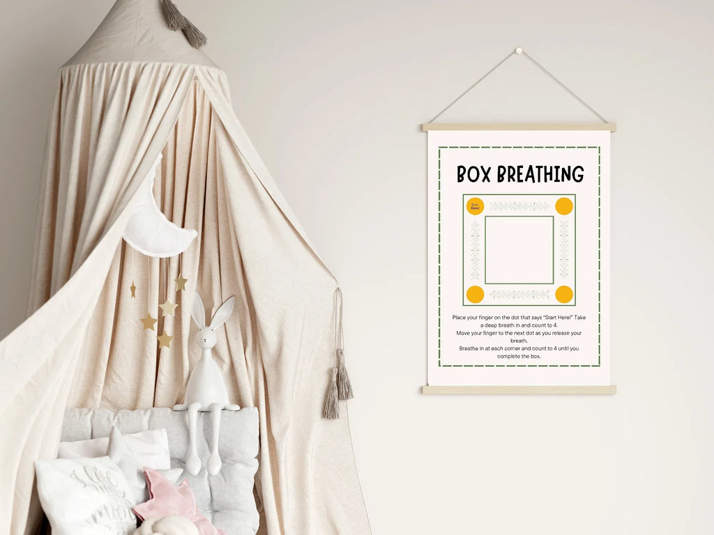 Box Breathing Poster | Calm Breathing Companion Wall Art - Larosier Prints